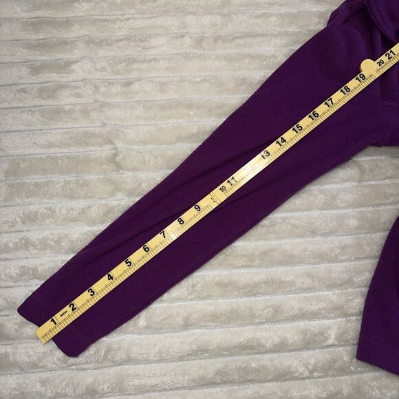 Lands End Womens Purple Fleece Long Sleeve Size XS - Picture 6 of 7